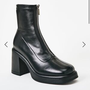 ASOS Black Heeled Boots Sleek Ankle Design